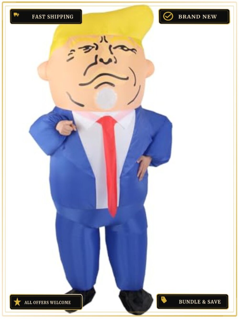 President Inflatable Costume Adult Full Body Blow Up Halloween Cosplay Outfit